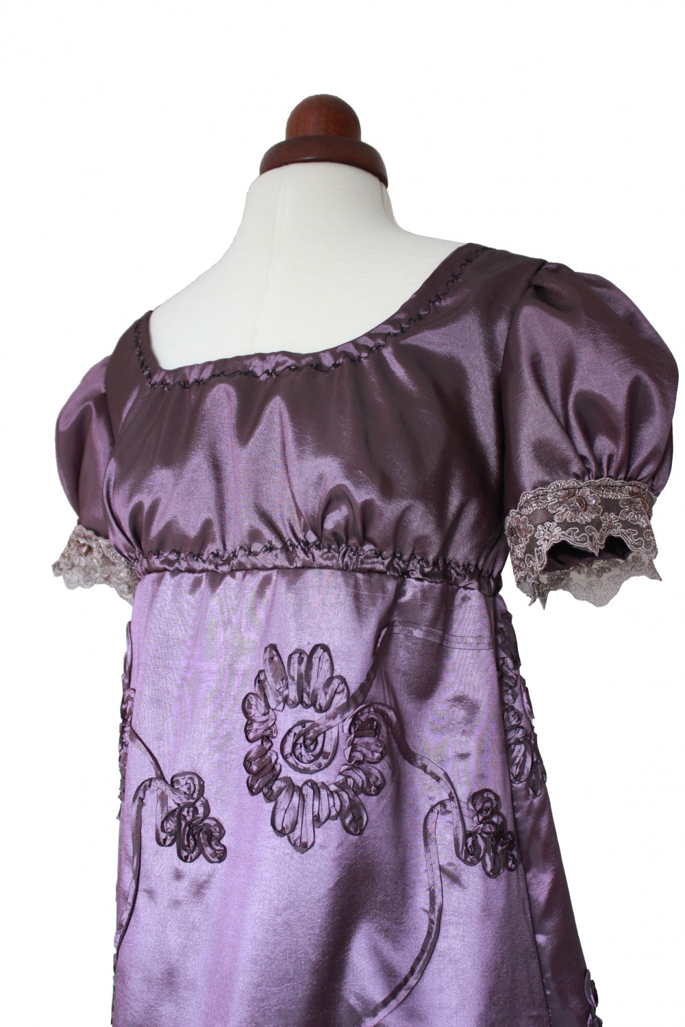 Ladies 18th 19th Regency Jane Austen Costume Evening Ball Gown Petite Size 12 - 14 Image